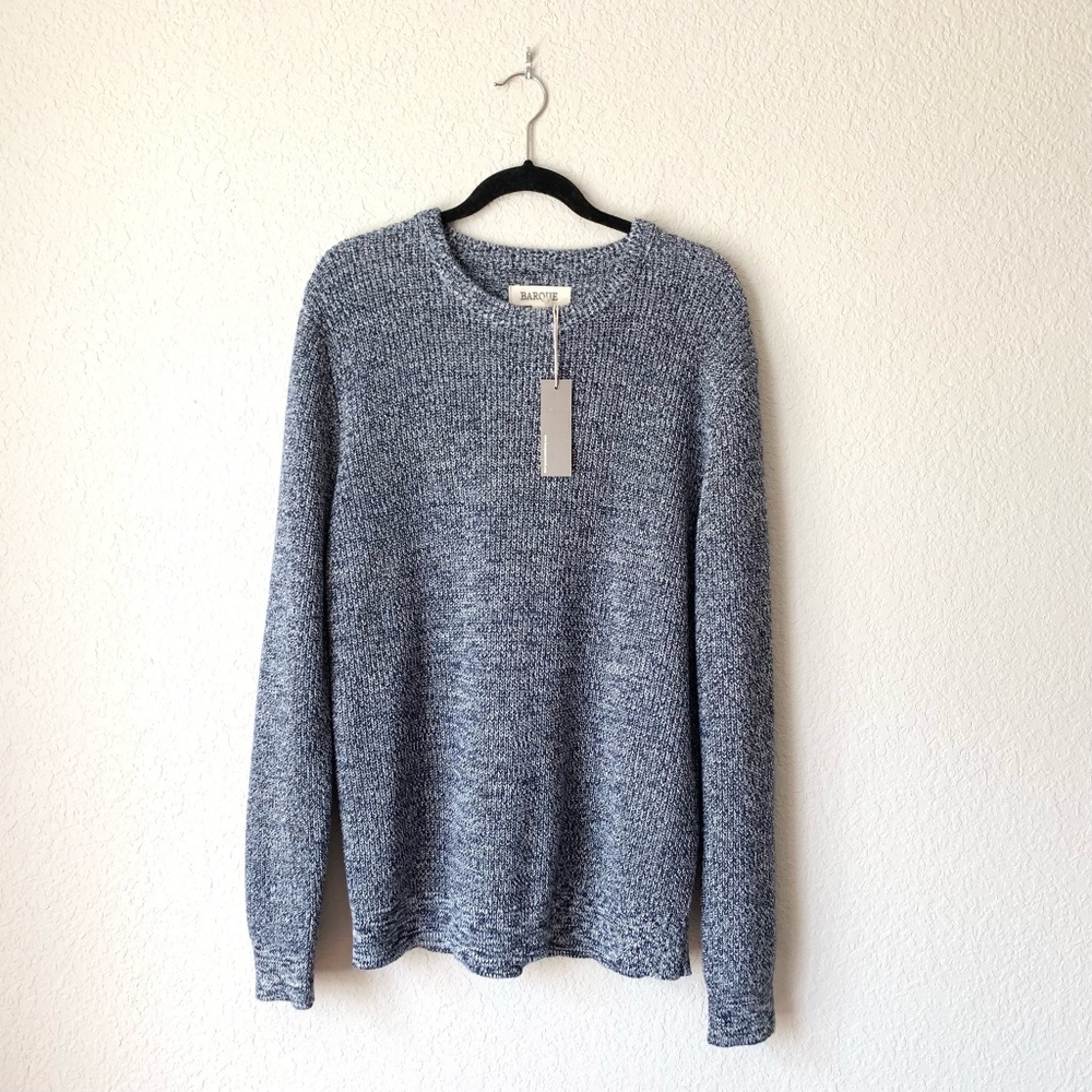 BARQUE L/S Cable Knit Crew Neck Pullover Sweater